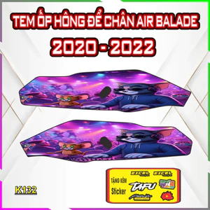 Tem Dán Nhựa Nhám Ốp Hông Đế Chân AIR BLADE Đời 2020-2022 Trang Trí Chống Trầy Tăng Thẩm Mỹ , tạo điểm nhấn