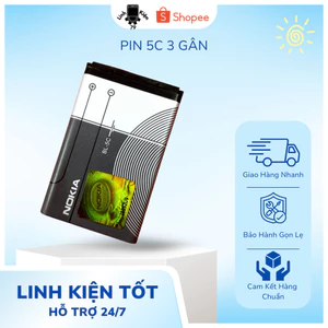 Pin Nokia BL-5C 3 Gân Chống Phù dành cho Nokia 1202;1280;2255;1110;Asha205;C2-00;6630;6681;2700c;...