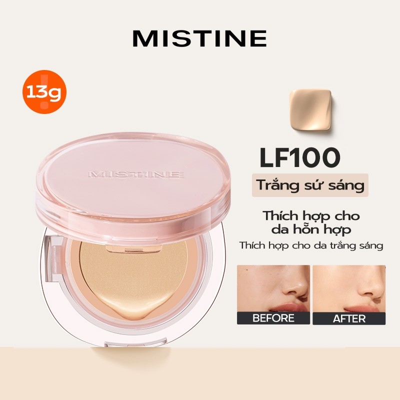 MISTINE Cushion Cầu Vồng Xiêm La 12H – Kiềm Dầu Suốt Ngày, Lâu Trôi, Chống Nước & Mồ Hôi – 1 Hộp Nguyên Bản 13g