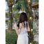 Set bộ thời trang Nữ mặc đi chơi áo yếm kẻ sọc cột dây sau hở lưng sexy đính nơ trước phối quần đũi dài rộng lai bèo ống