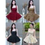 Đầm mini thời trang Nữ 2 dây mảnh mai chất xược hàn đính nơ eo váy xòe bay bổng kèm quần có mocking sau hiện đại