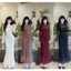 Đầm váy nữ thiết kế 4 màu hiện đại thanh lịch chất ren tay loe cổ tròn kèm áo trong 2 dây có dây hoa eo dáng dài ôm body