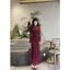 Đầm váy nữ thiết kế 4 màu hiện đại thanh lịch chất ren tay loe cổ tròn kèm áo trong 2 dây có dây hoa eo dáng dài ôm body