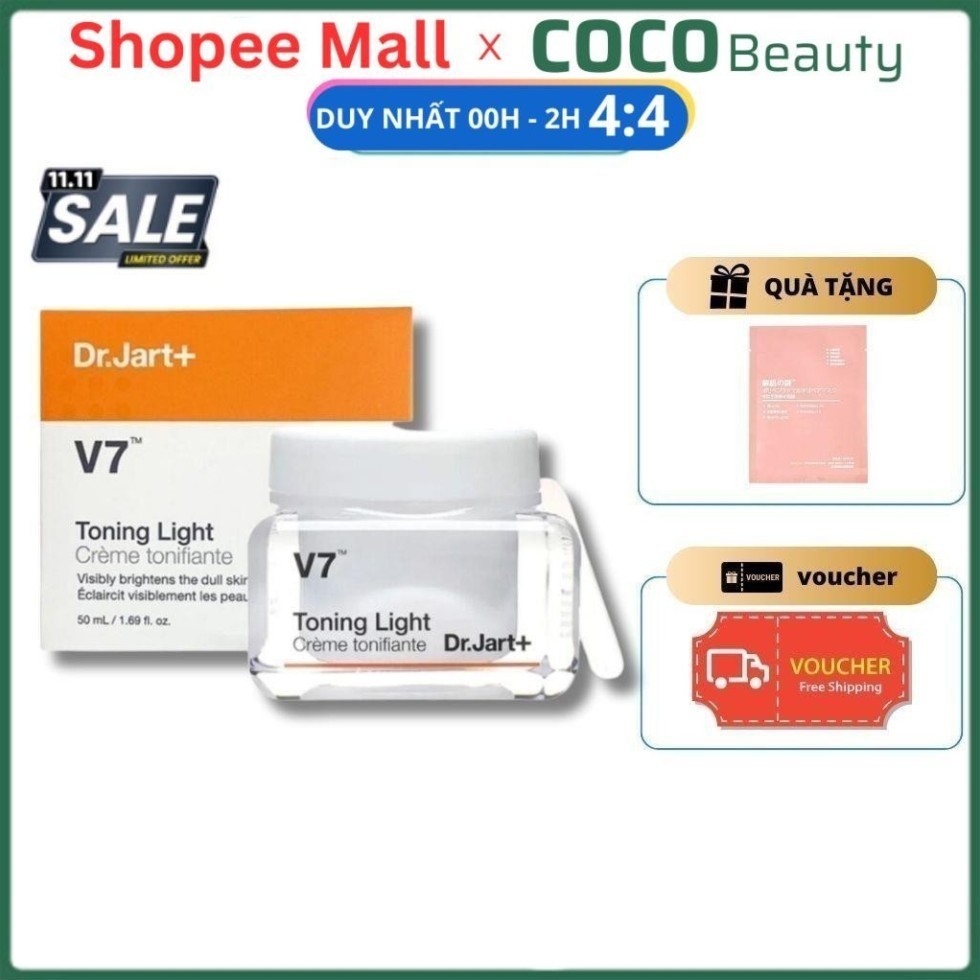Kem dưỡng trắng da V7 Toning Light Dr.Jart+ Hàn Quốc