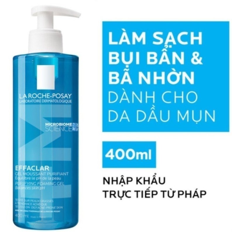 [Shop Mall] Sữa Rửa Mặt Tạo Bọt La Roche Posay Effaclar Foarming Gel 400ml và 200ml Sona