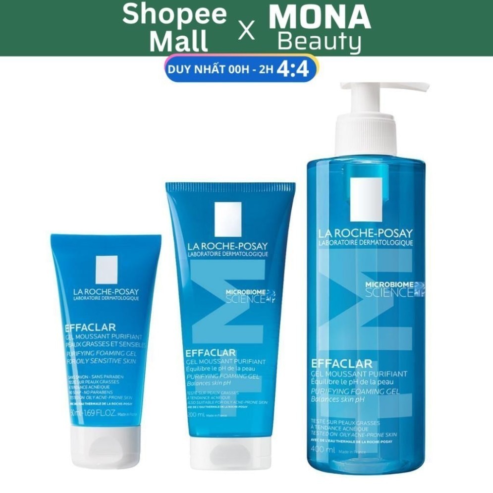 [Chính Hãng] Sữa Rửa Mặt Tạo Bọt La Roche Posay Effaclar Foarming Gel 400ml và 200ml Sona