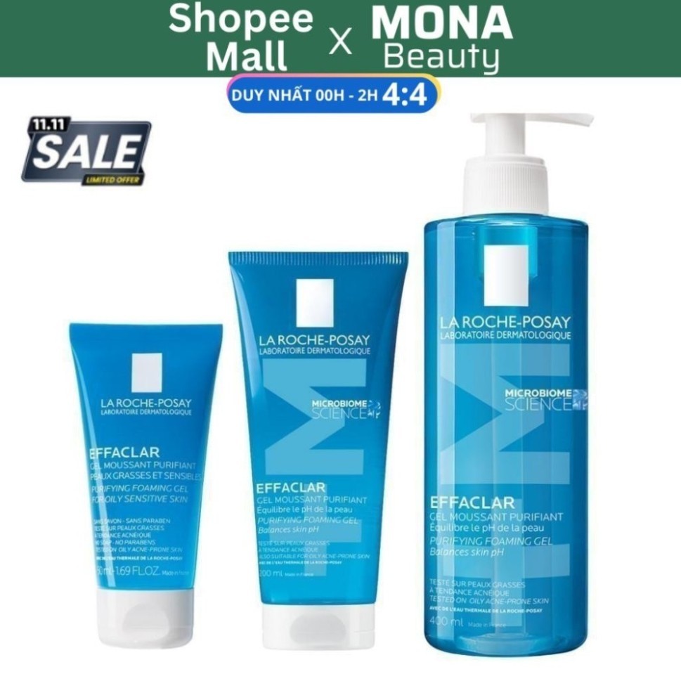 [Chính Hãng] Sữa Rửa Mặt Tạo Bọt La Roche Posay Effaclar Foarming Gel 400ml và 200ml Sona