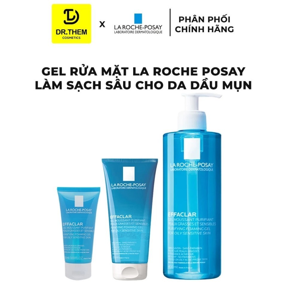 [Chính Hãng] Sữa Rửa Mặt Tạo Bọt La Roche Posay Effaclar Foarming Gel 400ml và 200ml Sola