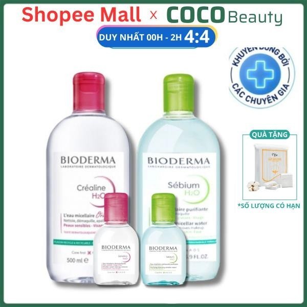 Nước Tẩy trang Bioderma Sensibio + Sebium H2O Sạch Sâu, Dịu Nhẹ Cho Da Nhạy Cảm, Da Dầu 100ml 500mlCo Co Shop