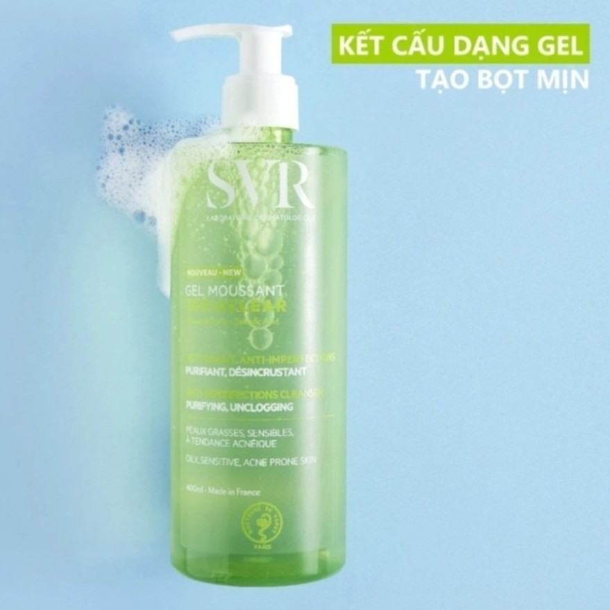 Sữa Rửa Mặt SVR Cho Da Dầu Mụn SVR Sebiaclear Gel Moussant 200ml 400ml