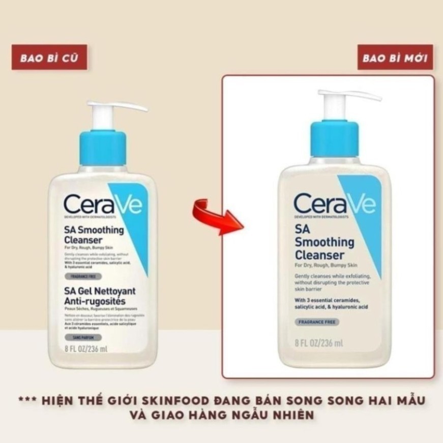 [Shop Mall] Sữa Rửa Mặt CERAVE Foarming & Hydrating Facial Cleanser Sạch Sâu, Dưỡng Ẩm 236ML 473ML