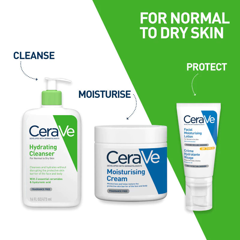 [Shop Mall] Sữa Rửa Mặt CERAVE Foarming & Hydrating Facial Cleanser Sạch Sâu, Dưỡng Ẩm 236ML 473ML