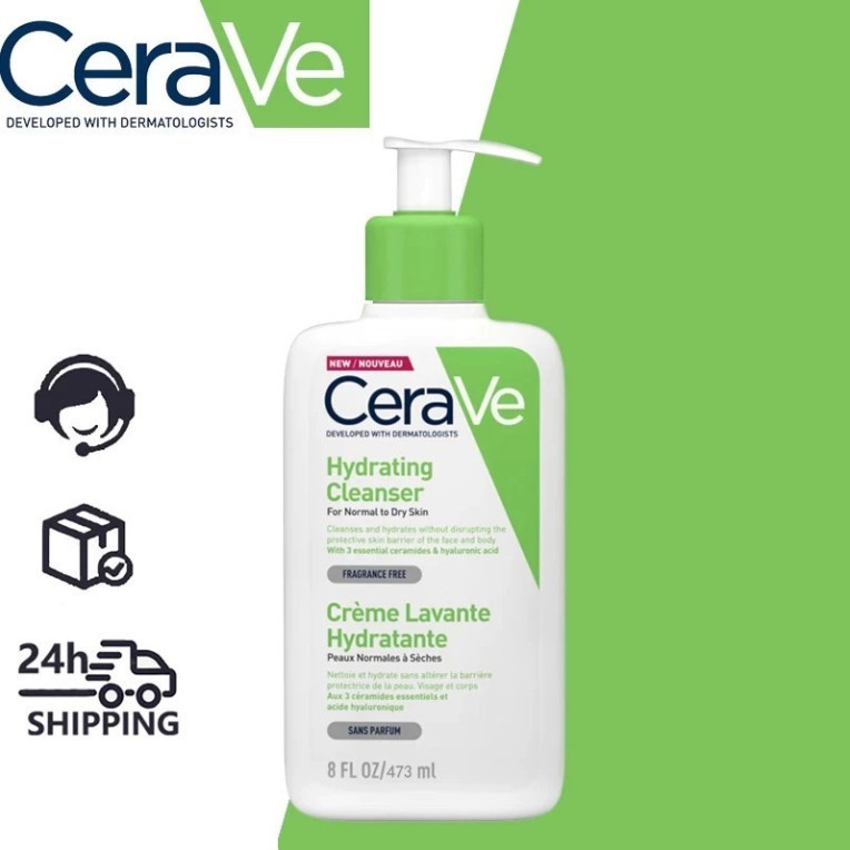 Sữa Rửa Mặt CERAVE Foarming & Hydrating Facial Cleanser Sạch Sâu, Dưỡng Ẩm 236ML 473ML Sola Shop