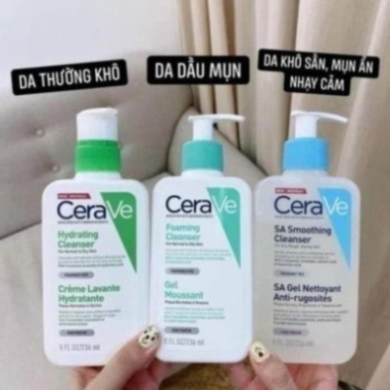 Sữa Rửa Mặt CERAVE Foarming & Hydrating Facial Cleanser Sạch Sâu, Dưỡng Ẩm