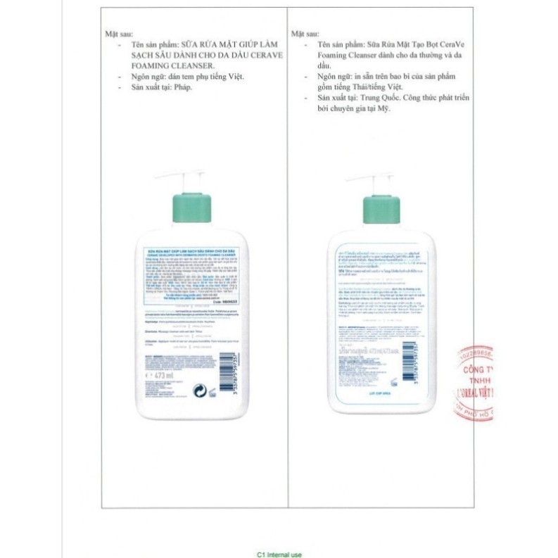 Sữa Rửa Mặt CERAVE Foarming & Hydrating Facial Cleanser Sạch Sâu, Dưỡng Ẩm