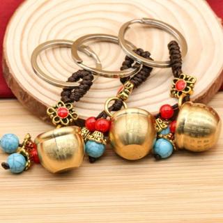 Móc Khóa Đồng Thau ,Bát Tụ Bảo Mini Kèm Dây 2 Hạt Thu Hút Sự Giàu Có Ý Nghĩa Phong Thủy
