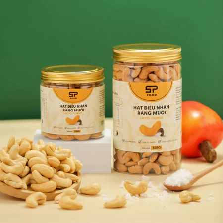 Hạt Điều Nguyên Hạt Nhân Rang Muối 250g Không Vỏ Lụa Ăn Vặt Tự Nhiên STP FOOD