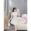 Đầm tiểu thư thời trang Nữ sang chảnh chất ren tay ngắn cổ tròn đính nơ bo eo nhẹ nhàng váy ngắn xòe nữ tính