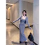 Đầm thời trang nữ style thời thượng chất thun gân co giản thiết kế 2 dây ôm body váy dáng đuôi cá dài kèm khoác