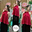 Set đồ nữ đi chơi checkin áo cổ yếm chất gấm đính hoa kèm quần tuyết mưa ống rộng