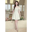 Đầm thời trang Nữ siêu nhẹ nhàng cuốn hút chất rubi hàn trễ vai tay ngắn bồng form ngắn xòe đính phụ kiện dễ thương
