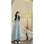 Set yếm váy thời trang nữ chất jeans dày dặn yếm 2 dây mảnh dáng dài kèm áo lót thun tay ngắn cổ tròn xinh xinh