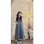 Set yếm váy thời trang nữ chất jeans dày dặn yếm 2 dây mảnh dáng dài kèm áo lót thun tay ngắn cổ tròn xinh xinh