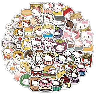 100 Chiếc Hoạt Hình Thực Phẩm Hello Kitty Graffiti Dán Cho Hành Lý Ốp Lưng Điện Thoại Laptop Notebook Đề Can Trẻ Em Tặng