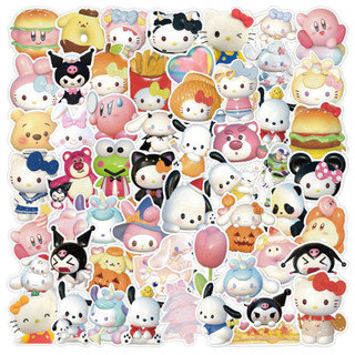 Bộ 60 Miếng Dán 3d Hình sanrio hellokitty mymelody cinnamoroll pochacco Cho laptop / Điện Thoại / notebook