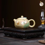 Ấm Uống Trà Tử Sa Liên Ngọc Tây Thi 280ML Bản Sơn Lục Nê – Ấm Chén Pha Trà Đạo Khắc Hoa Sen Thủ Công Quà Tặng — ảnh 6