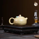 Ấm Uống Trà Tử Sa Liên Ngọc Tây Thi 280ML Bản Sơn Lục Nê – Ấm Chén Pha Trà Đạo Khắc Hoa Sen Thủ Công Quà Tặng — ảnh 8