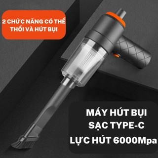 Máy Hút Bụi Mini Không Dây Cầm Tay 2in1, Hút Bụi Ô Tô Gia Đình 60W