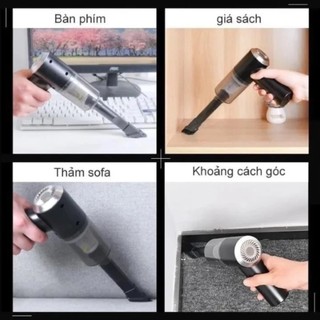 Máy Hút Bụi Mini Không Dây Cầm Tay 2in1, Hút Bụi Ô Tô Gia Đình 60W