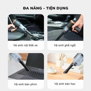Máy Hút Bụi Mini Không Dây Cầm Tay 2in1, Hút Bụi Ô Tô Gia Đình 60W