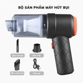 Máy Hút Bụi Mini Không Dây Cầm Tay 2in1, Hút Bụi Ô Tô Gia Đình 60W