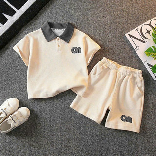 Bộ quần áo cộc tay cổ bẻ mùa hè dành cho trẻ em 10-45kg (quần có túi) ,chất cotton ,Sét đồ bộ cổ trụ dành cho bé trai