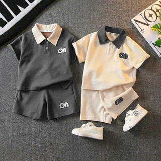 Bộ quần áo cộc tay cổ bẻ mùa hè dành cho trẻ em 10-45kg (quần có túi) ,chất cotton ,Sét đồ bộ cổ trụ dành cho bé trai