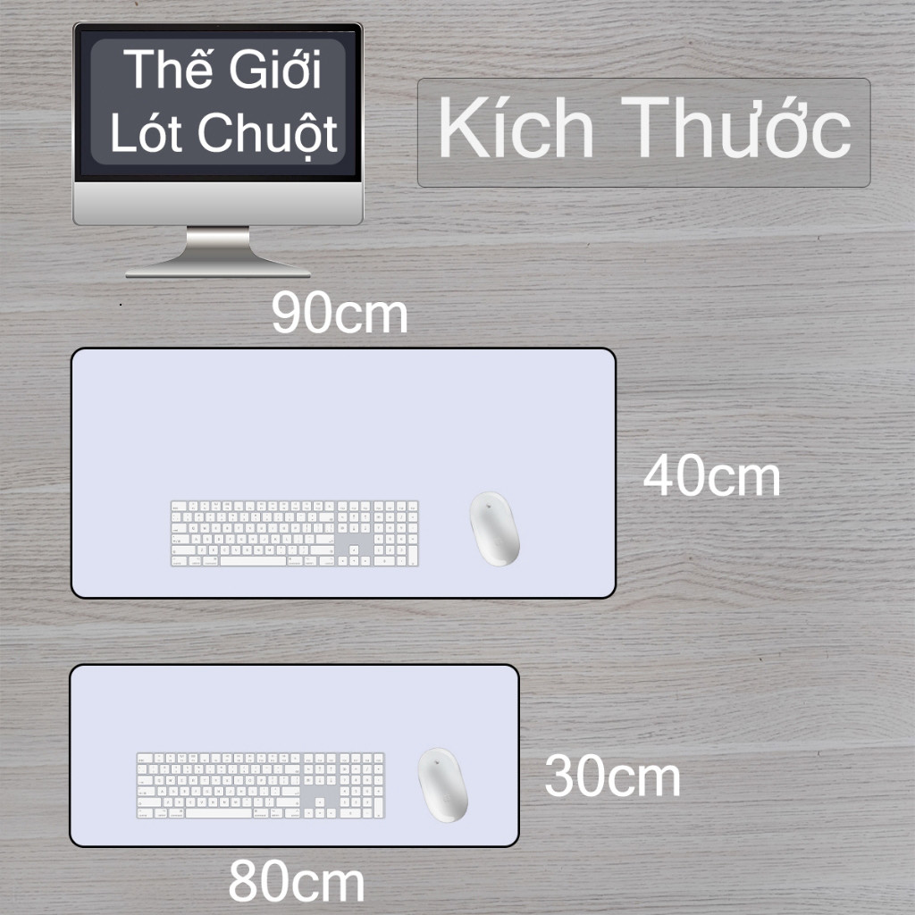 Pad Chuột Gaming Cỡ Lớn 90x40cm Deskmat, Lót Chuột Chống Trượt Di Chuột Mượt