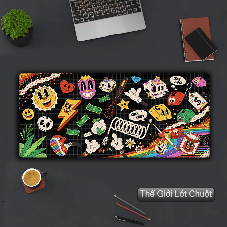 Pad Chuột Gaming Cỡ Lớn 90x40 / 80x30cm, Lót Chuột Deskmat