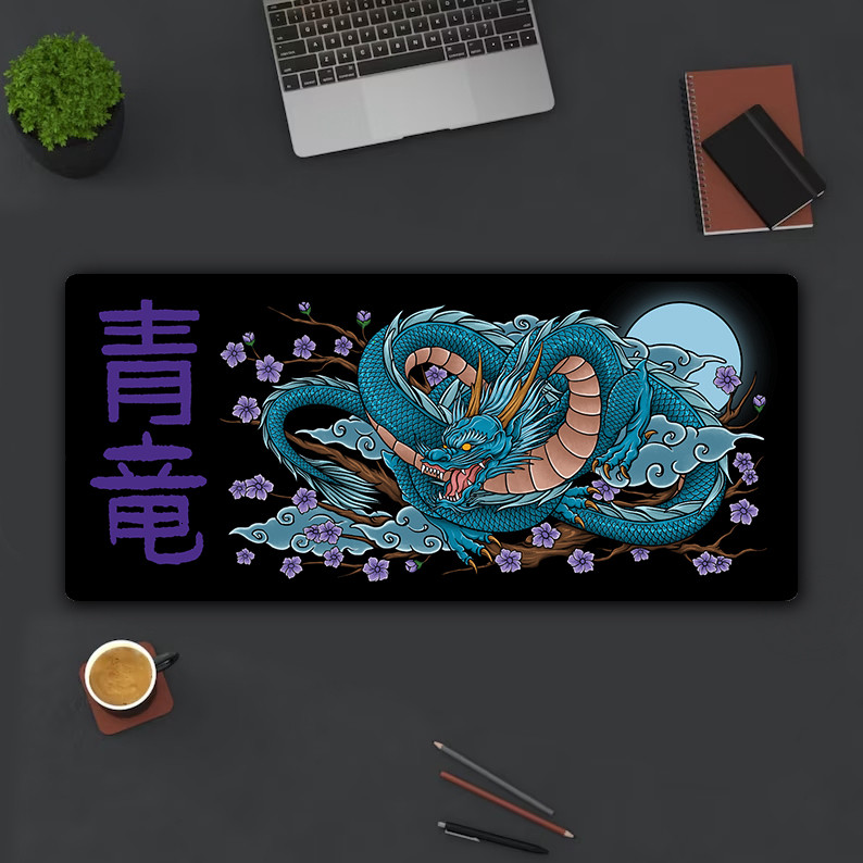 Lót Chuột Gaming 90x40cm Deskmat, Pad Chuột Chống Trượt Đế Cao Su