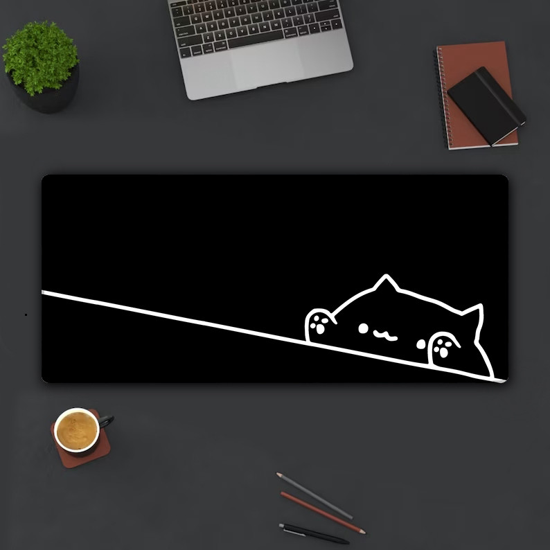 Lót Chuột Gaming 90x40cm Deskmat, Pad Chuột Chống Trượt Đế Cao Su