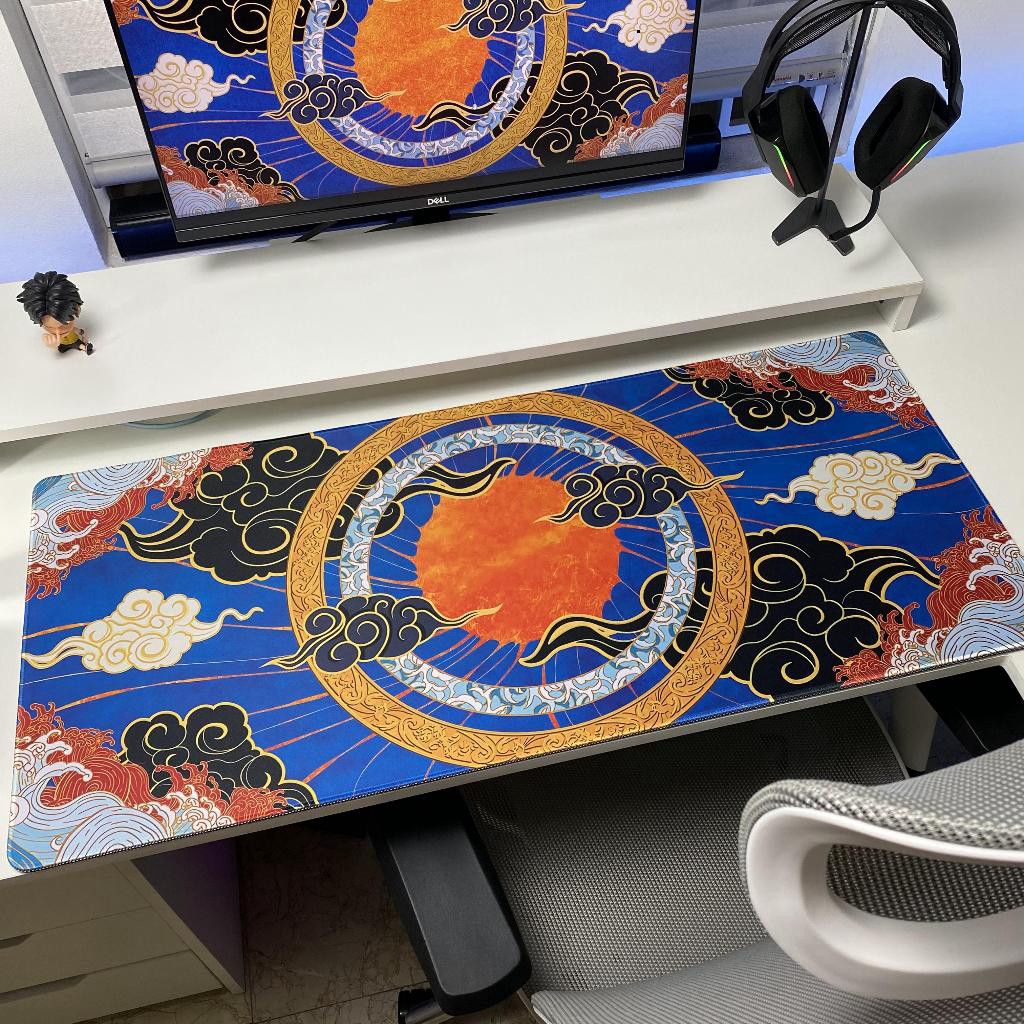 Lót Chuột Gaming 90x40cm Deskmat, Pad Chuột Cỡ Lớn Bàn Phím Chuột