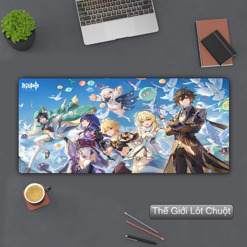Pad Chuột Gaming 90x40cm Deskmat, Lót Chuột Chống Trượt