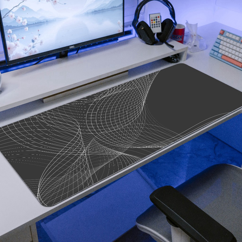 Pad Chuột Deskmat 90x40cm Gaming, Lót Chuột Cỡ Lớn Chống Trượt Đế Cao Su