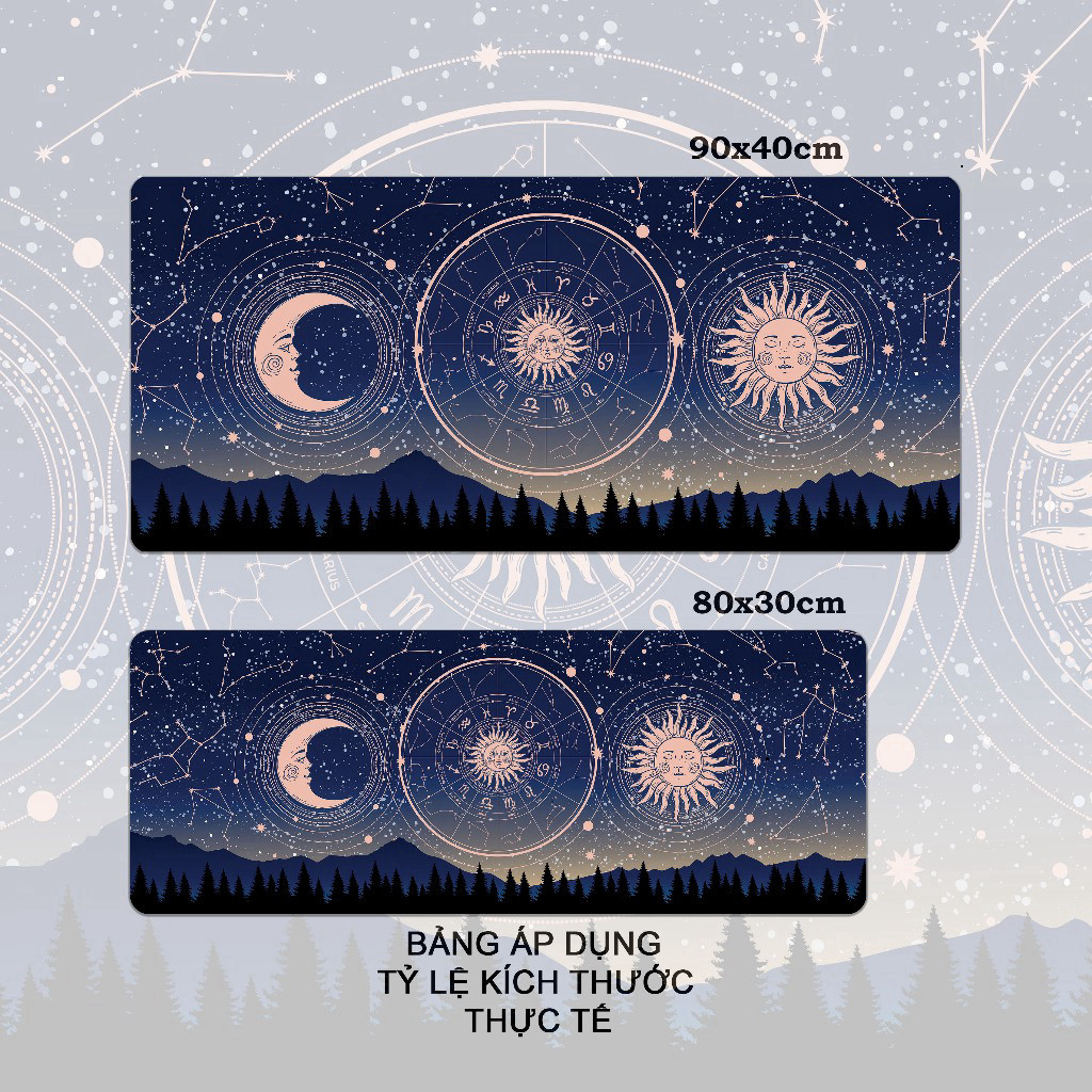 Lót Chuột Gaming Deskmat Cỡ Lớn 90x40cm, Pad Chuột Chống Trượt