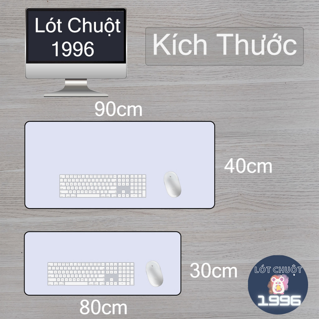 Lót Chuột Gaming Cỡ Lớn 90x40cm, Pad Chuột Deskmat Dày 3mm / 5mm