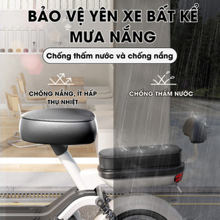 Yên da nổi vân, Vỏ bọc yên xe điện chống nước, cách nhiệt bền bỉ dẻo dao không xước bền bỉ Ngói - BYX01