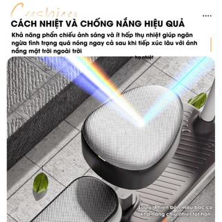 Yên da nổi vân, Vỏ bọc yên xe điện chống nước, cách nhiệt bền bỉ dẻo dao không xước bền bỉ Ngói - BYX01