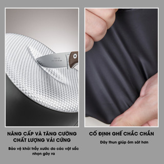 Yên da nổi vân, Vỏ bọc yên xe điện chống nước, cách nhiệt bền bỉ dẻo dao không xước bền bỉ Ngói - BYX01