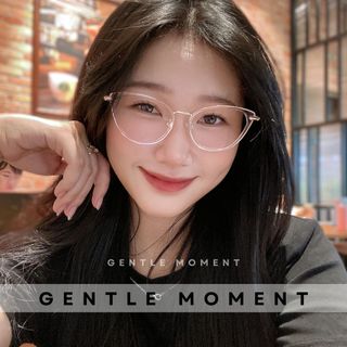 [KOL Live] Gọng kính mắt mèo nữ GENTLE MOMENT gọng kim loại chống ánh sáng xanh chống tia UV thời trang GMK819